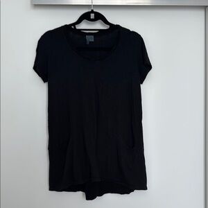 Anthropologie Black Short Sleeve Tee